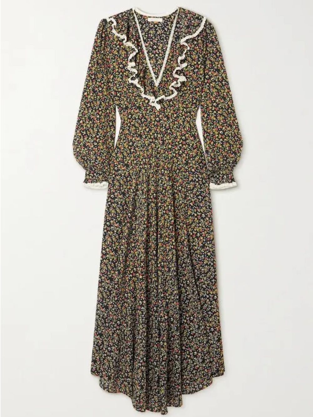 Doen Floral Ruffle Maxi Dress